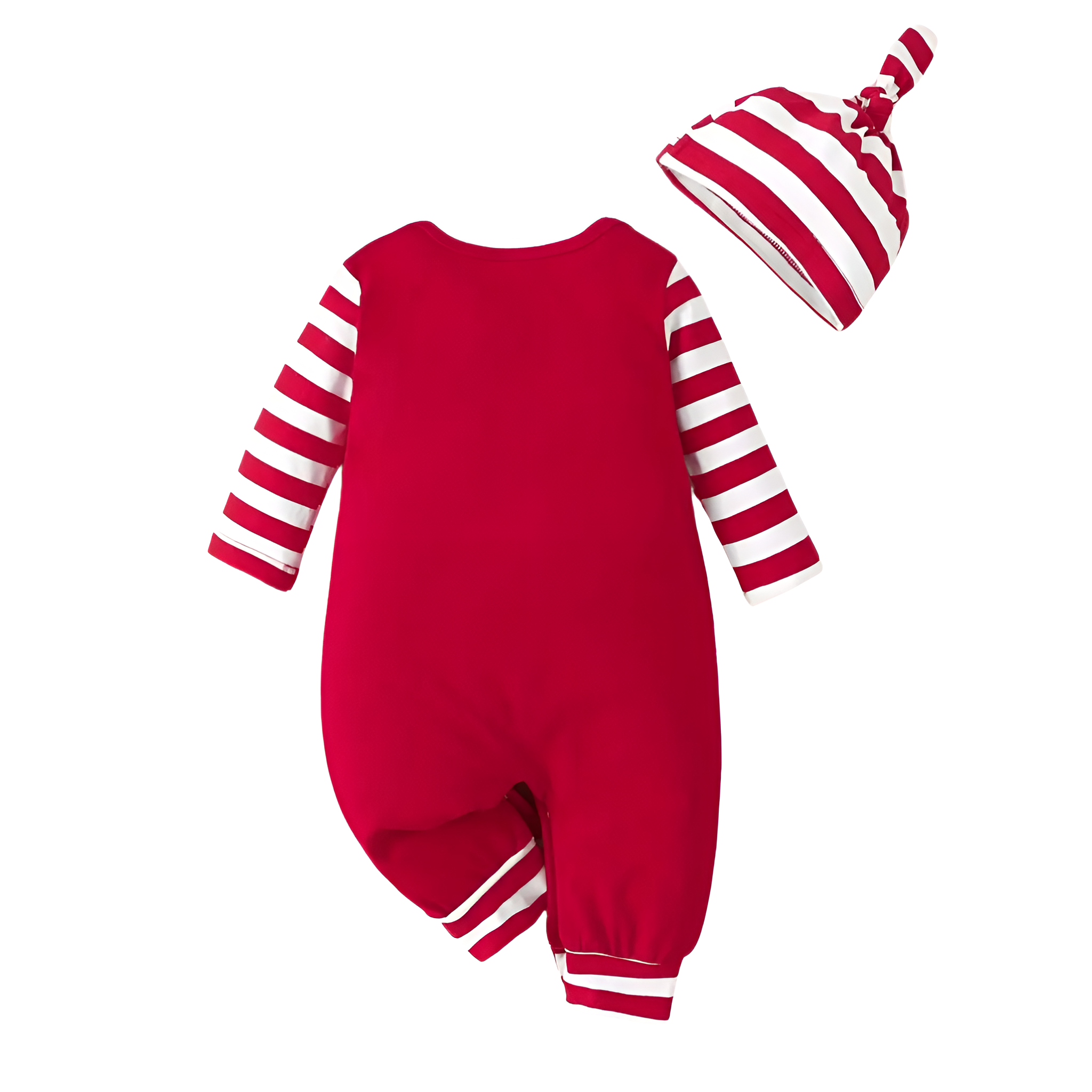 Christmas Printed Toddler Bodysuit With Hat Set