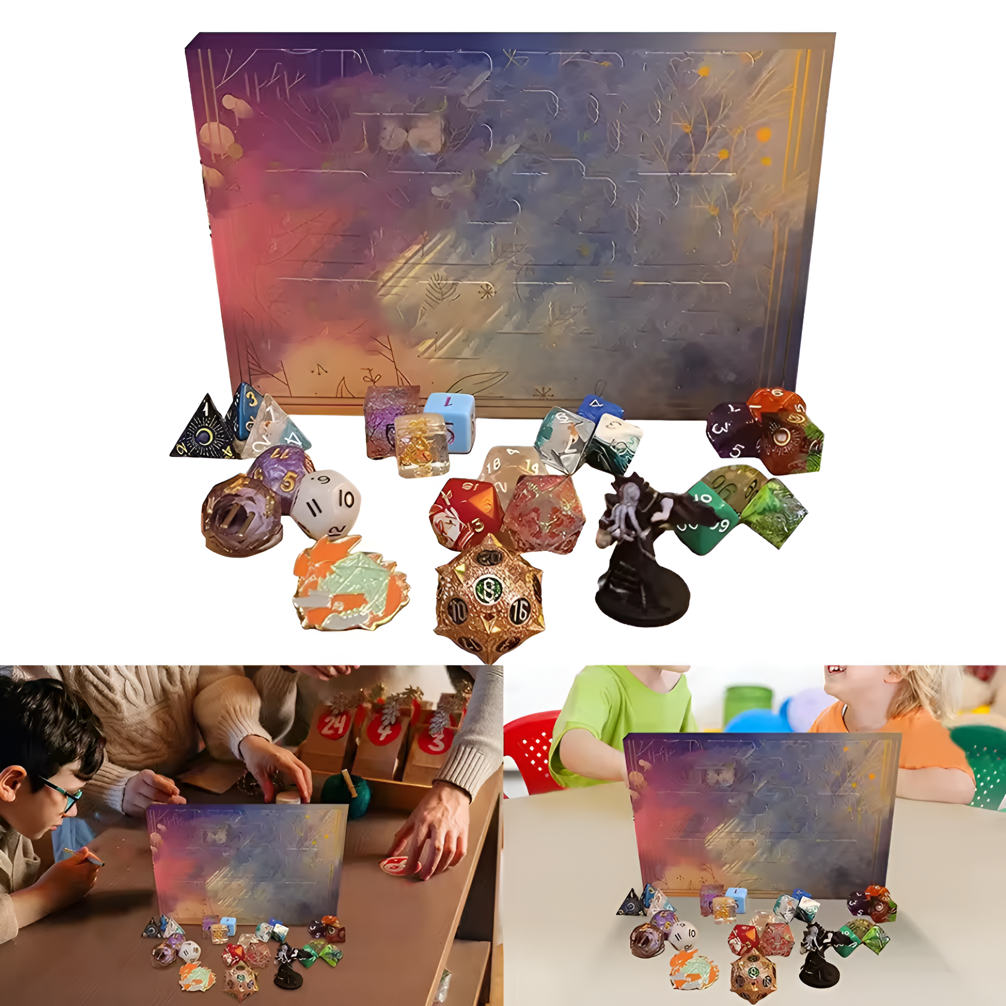 Dice Advent Calendar With Polyhedral Countdown Set Collection
