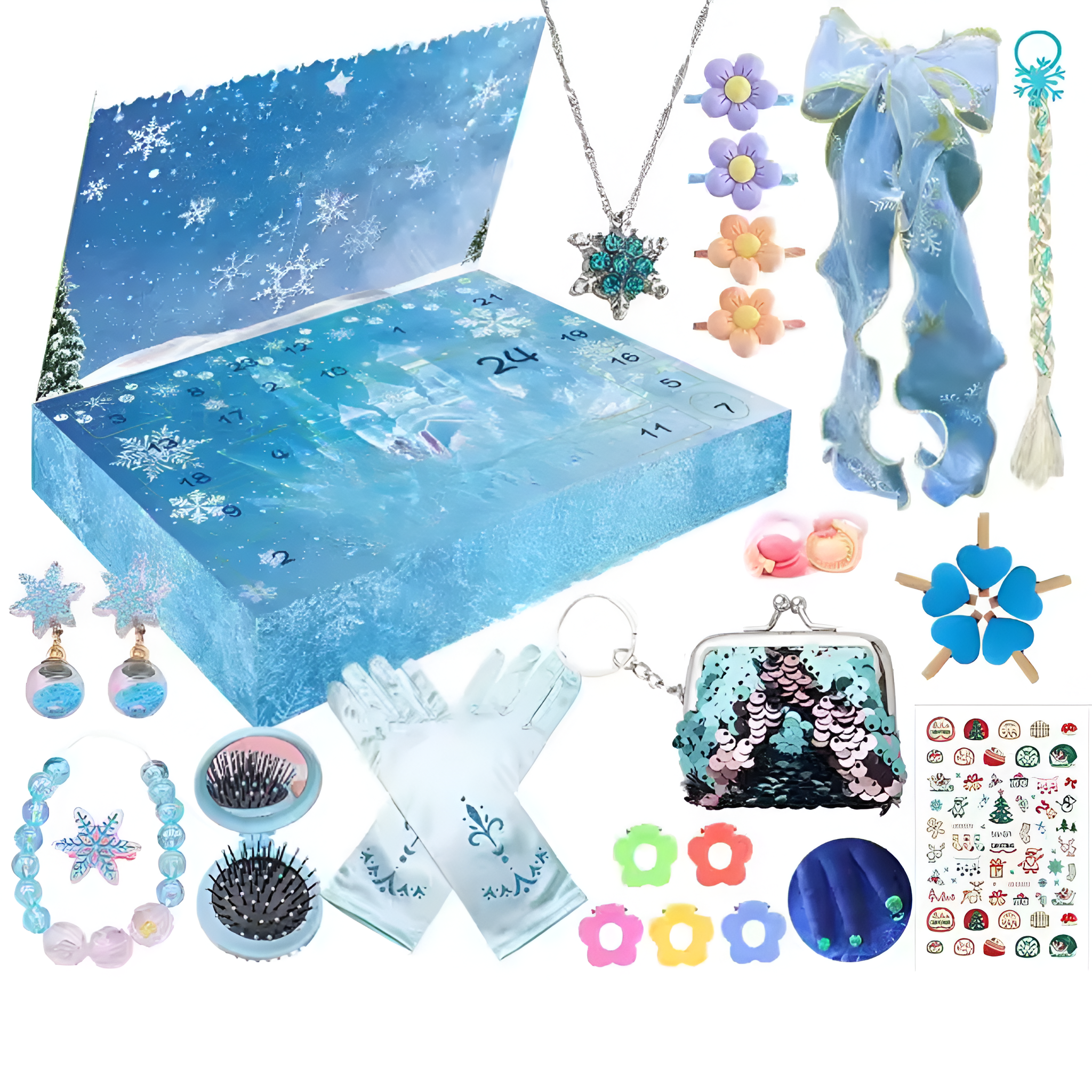 24 Pcs set Advent Calendar Fidget Toys Tree Hanging Pendant
