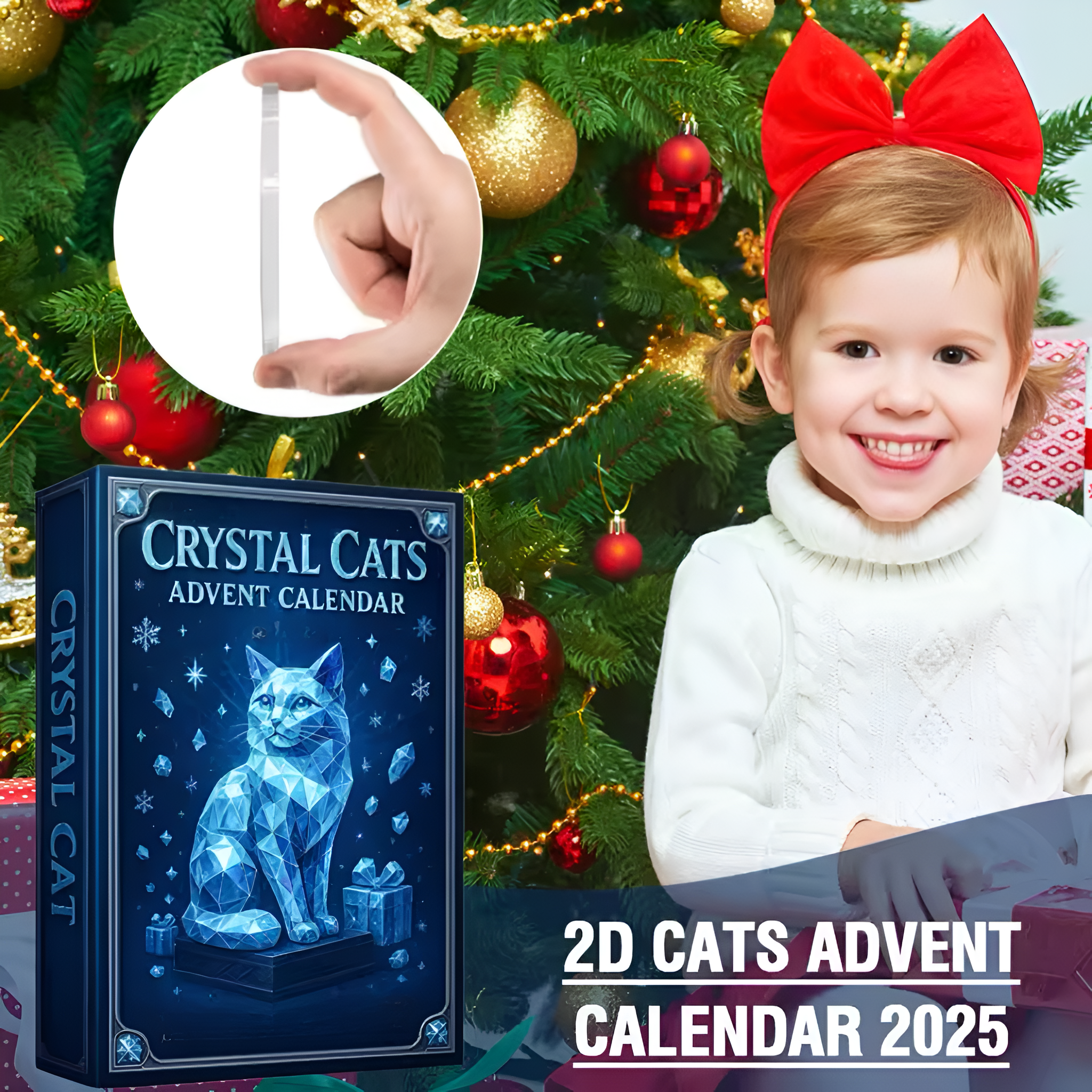 Crystal Cat Advent Calendar With Acrylic Figurine Set