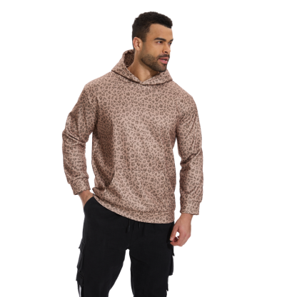 Fierce Leopard Print Hoodie-Amzemart