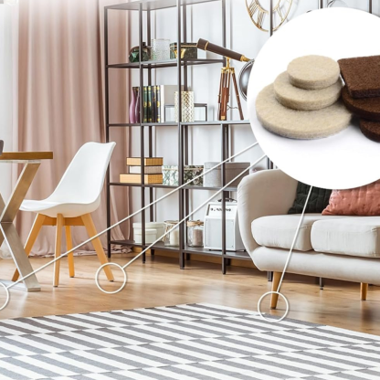 Multiple Size Furniture Pads In Round And Square And Strip Shapes