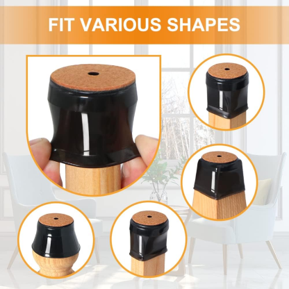 Silicone Chair Caps With Silicone Pades