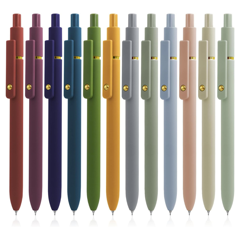 Retractable With Soft Matte Finish Gel Ink Pens