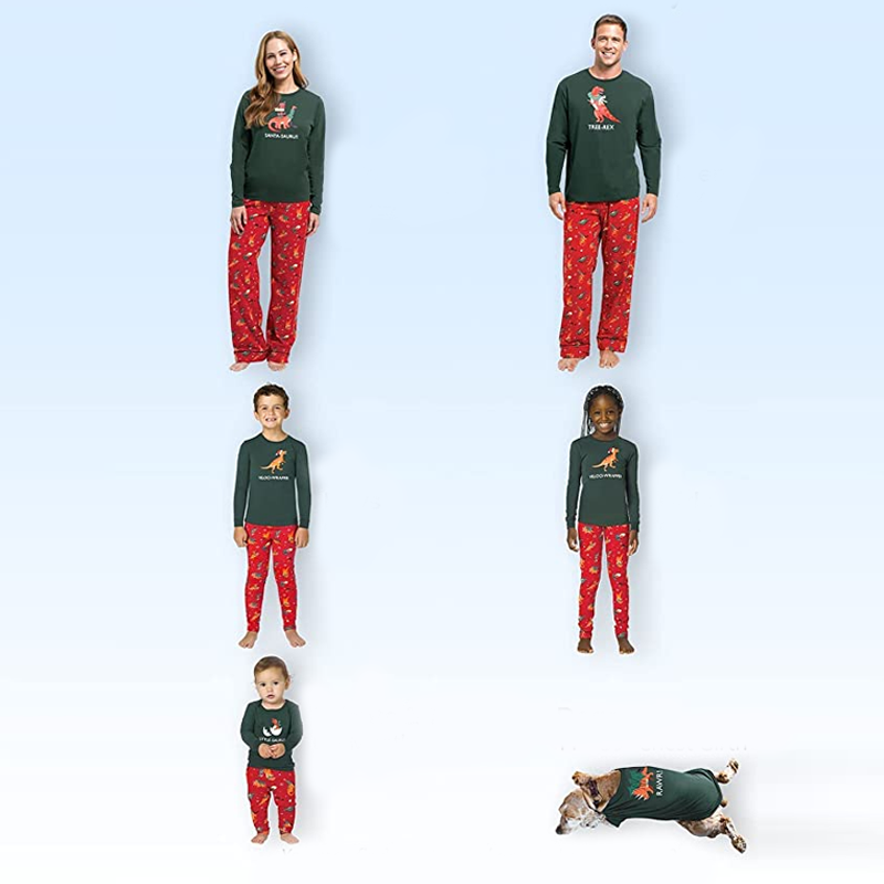 Family Christmas Dino Matching Set - Amzemart