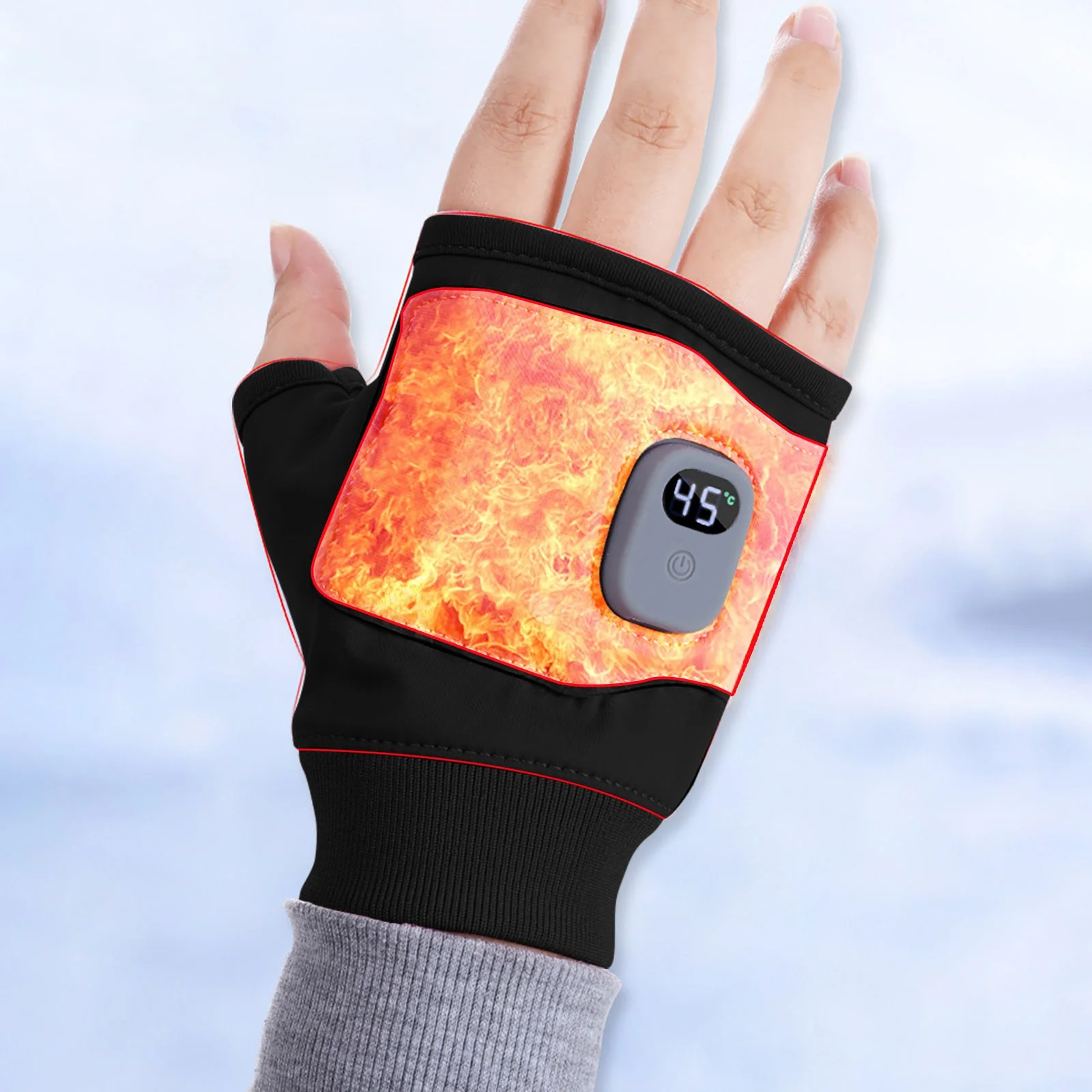 Smart Heated Winter Gloves With Adjustable Heat And LED Display