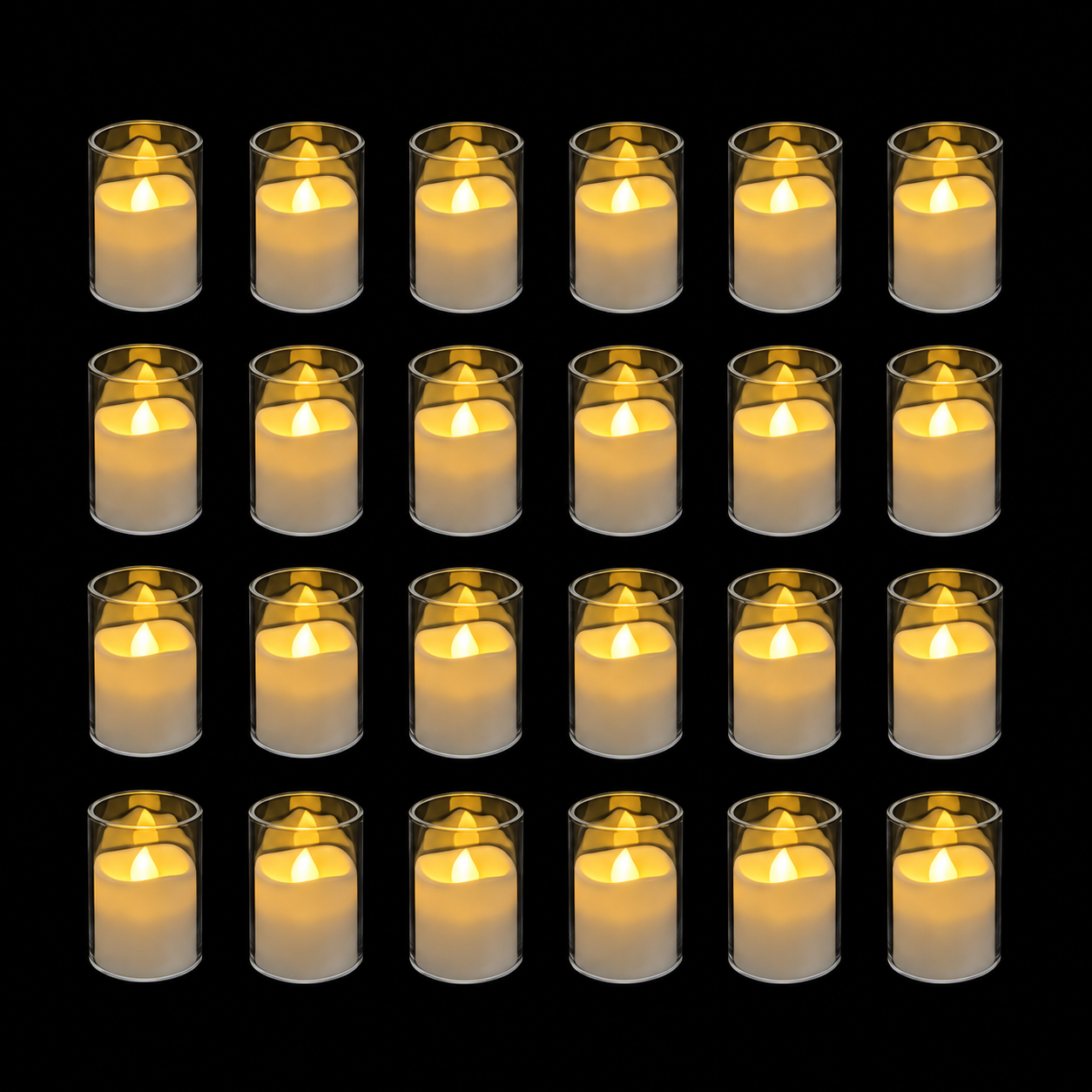 Acrylic LED Tea Lights With Remote Control For Decor