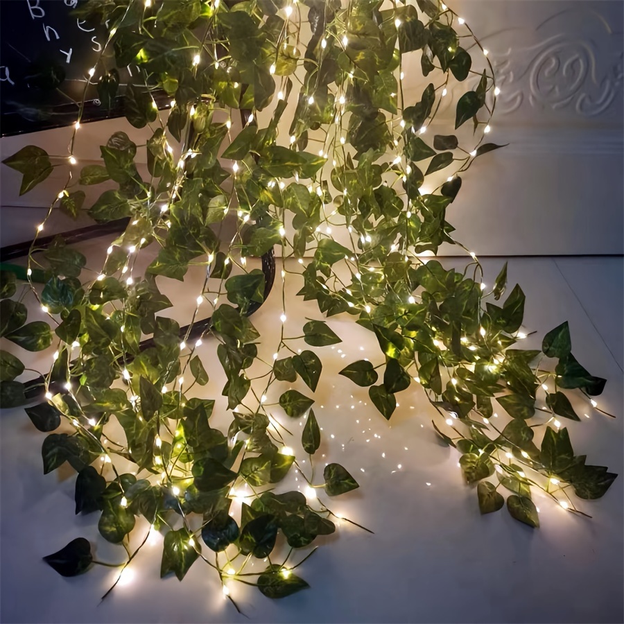 Battery Powered Vine LED Leaf String Lights for Home and Party Decor