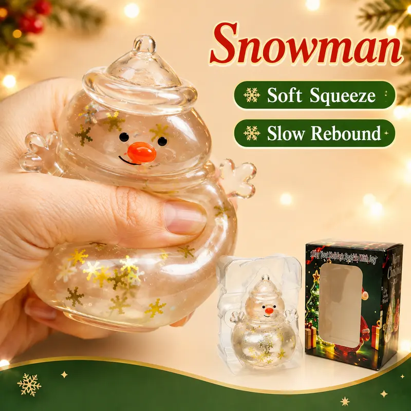 Santa Snowman And Christmas Tree Squishy Toys