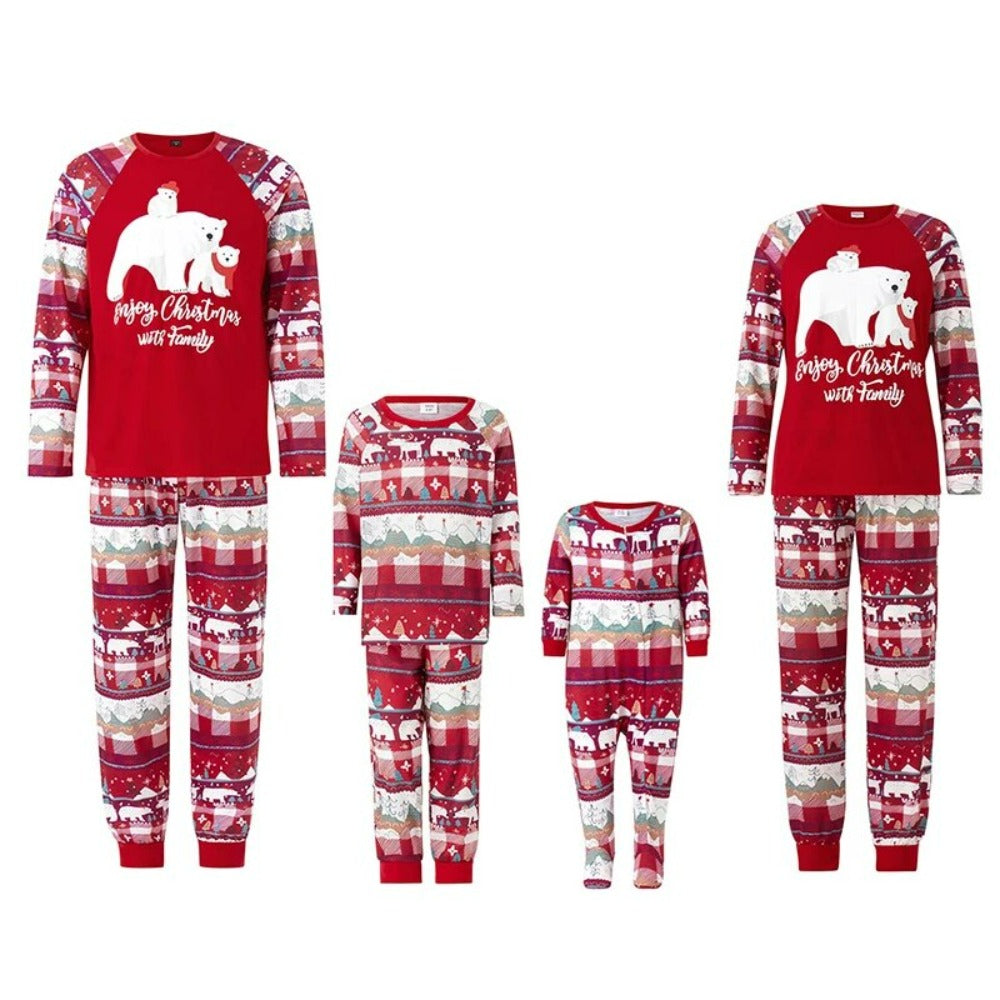 Christmas Bear Family Matching Pajamas - Amzemart