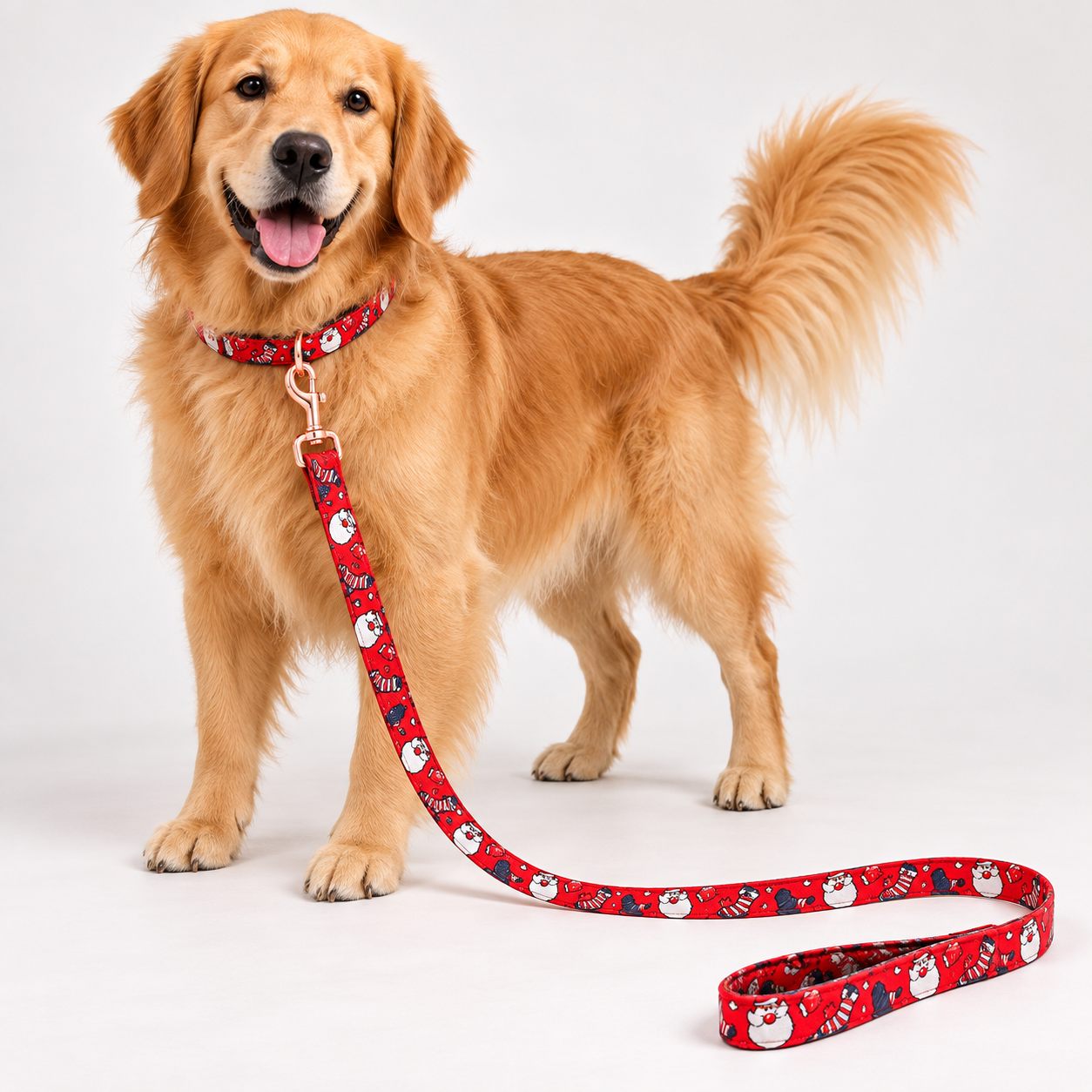 Christmas Themed Comfort Grip Dog Walking Leash