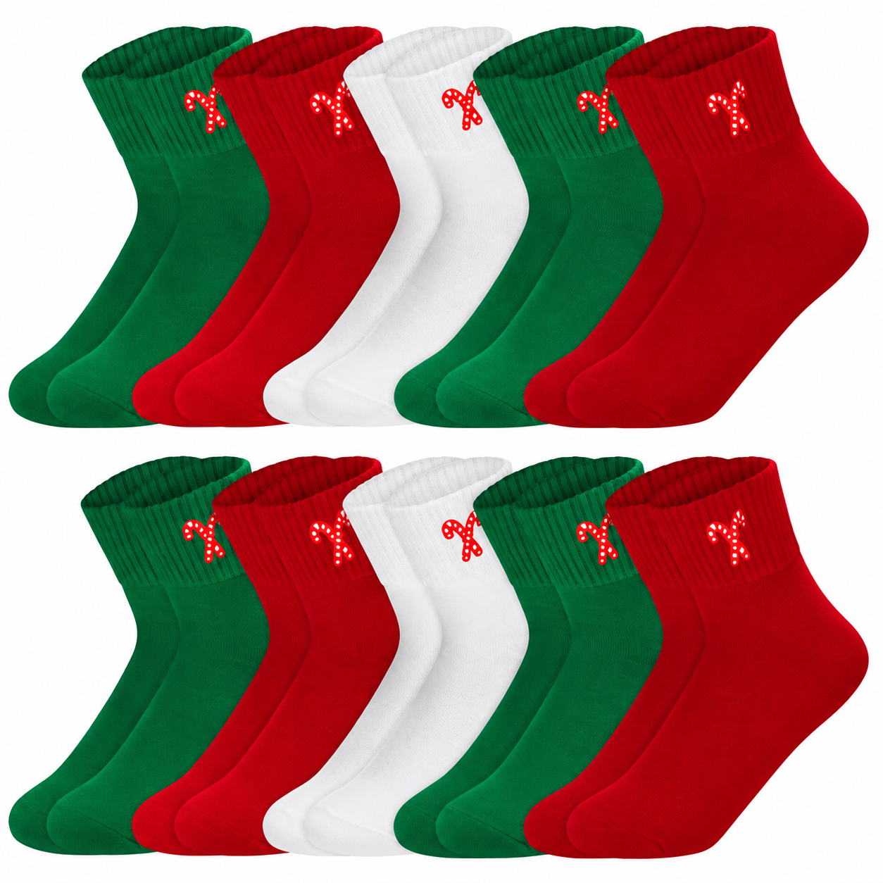 10 Pairs Lightweight Cotton Crew Socks Everyday Casual Socks for Women