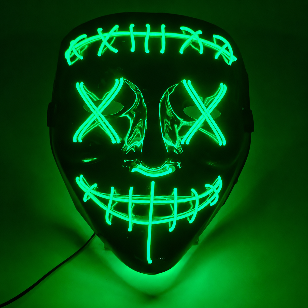 LED Light Up Cosplay Mask For Festivals Costume Parties And Events