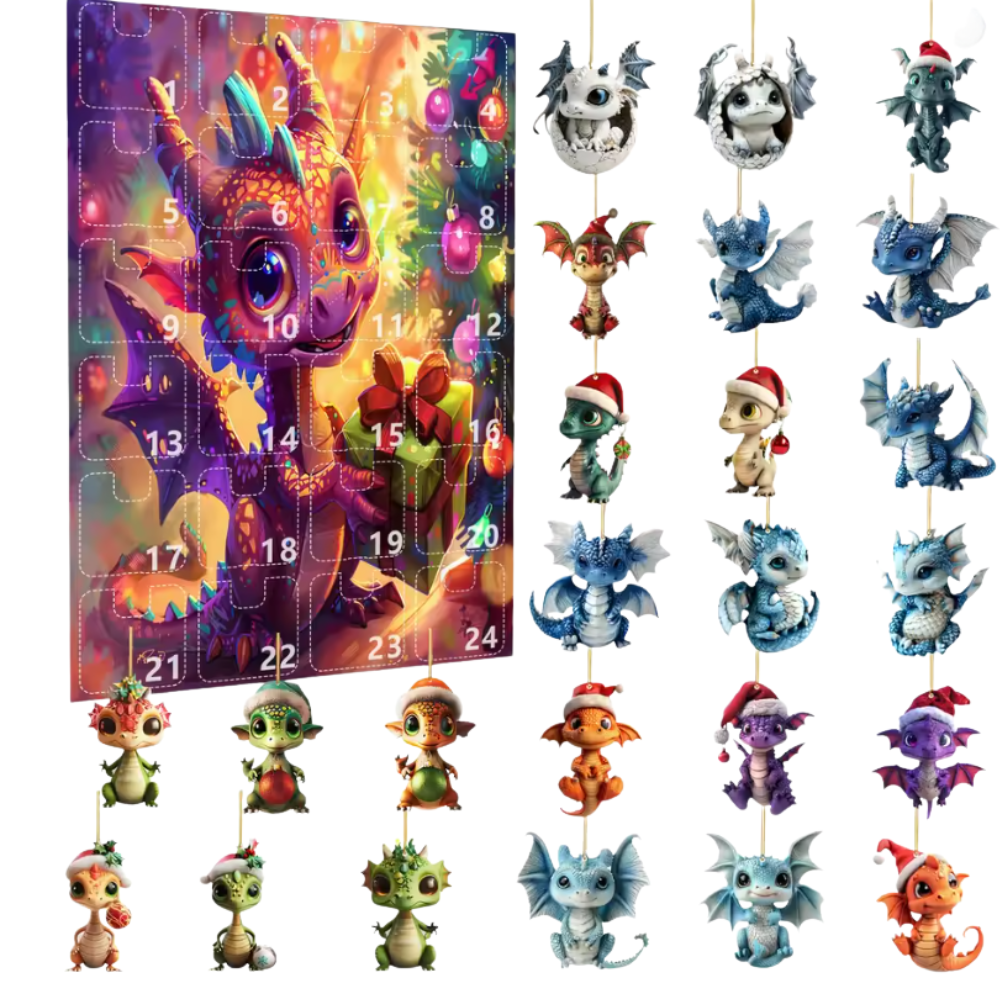 24-Day Christmas Advent Calendar Dragon Baby Surprise Box Set
