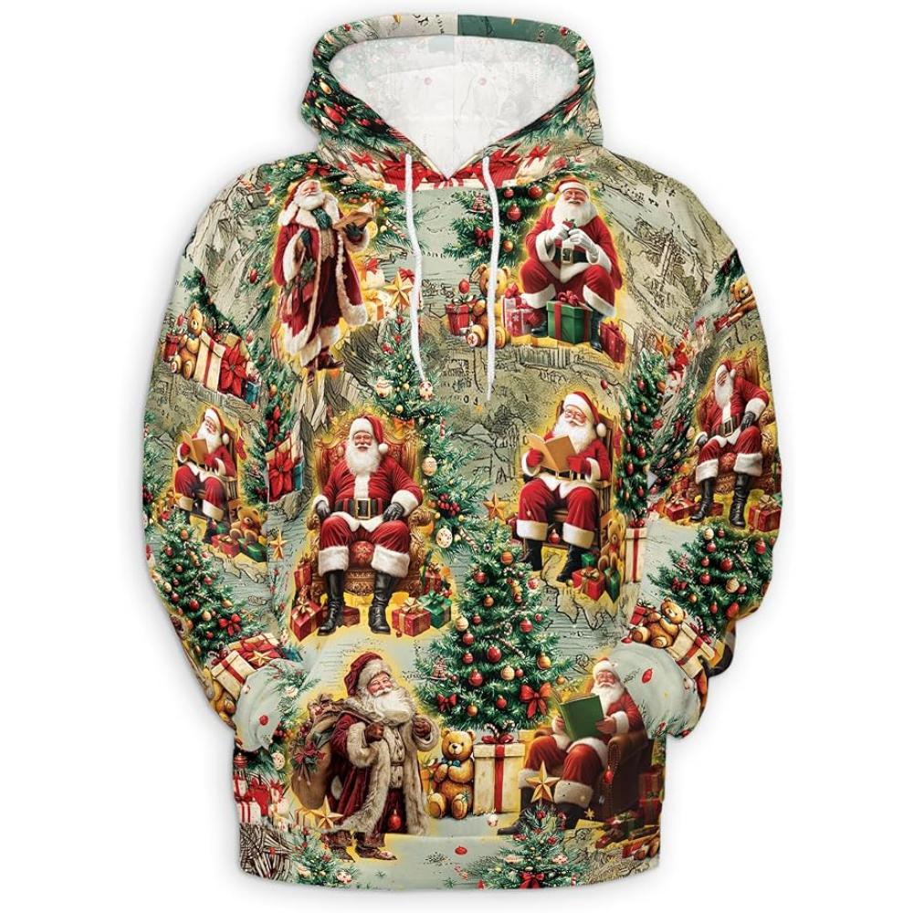 Christmas Santa Claus All Over Print Hoodie