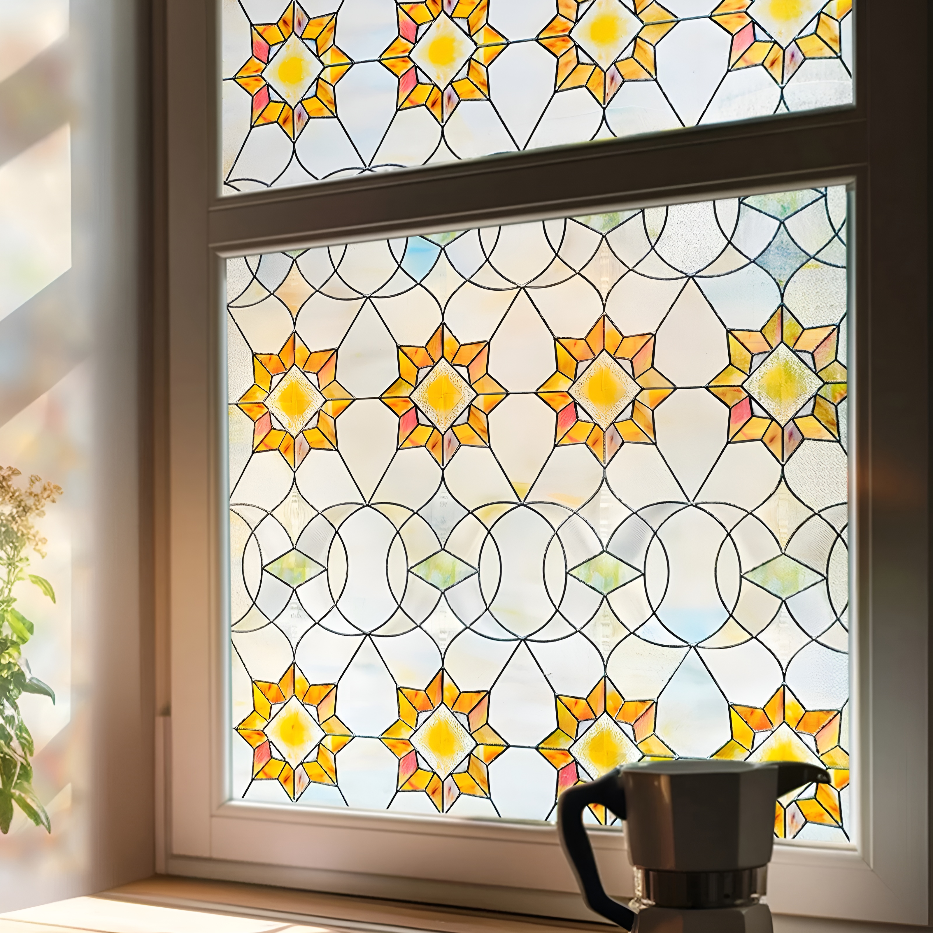 Decorative Stained Glass Window Film Panel
