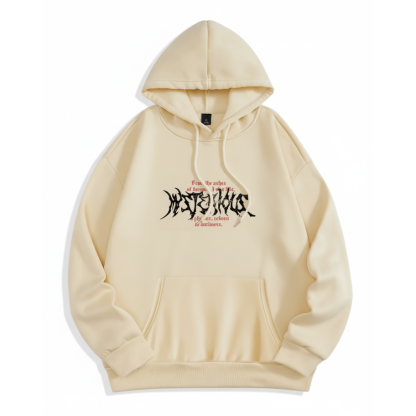 Unisex Fleece Lined Hoodie With a Letter Print