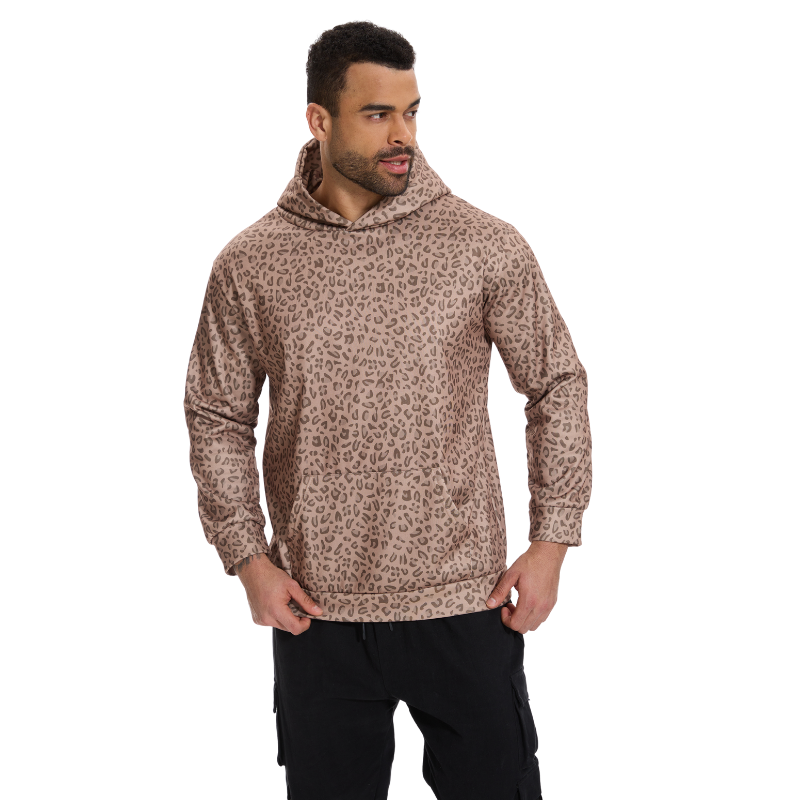 Fierce Leopard Print Hoodie-Amzemart