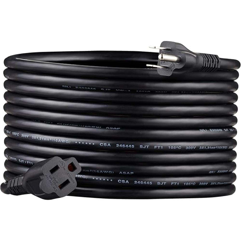 Indoor Extension Power Cord With Flat Plug