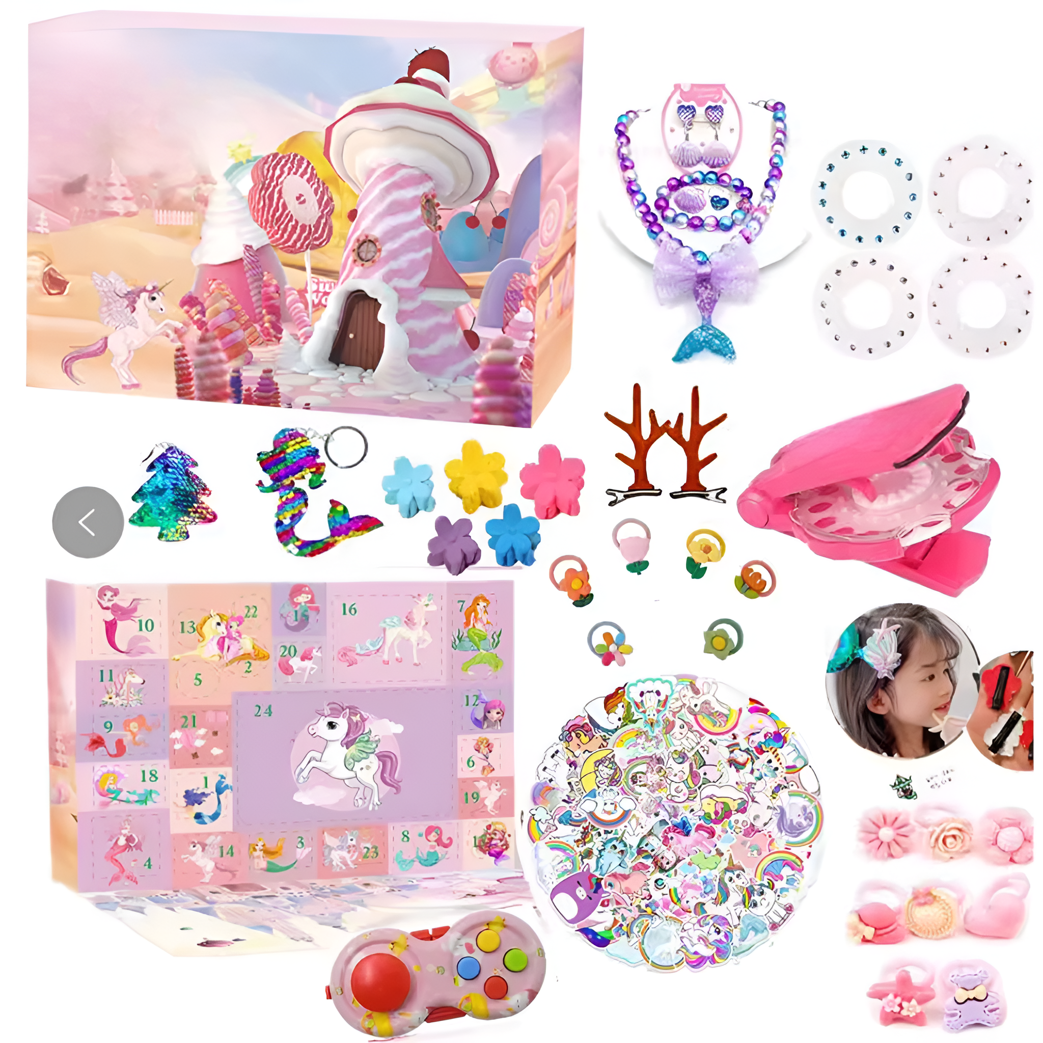 24 Pcs set Advent Calendar Fidget Toys Tree Hanging Pendant
