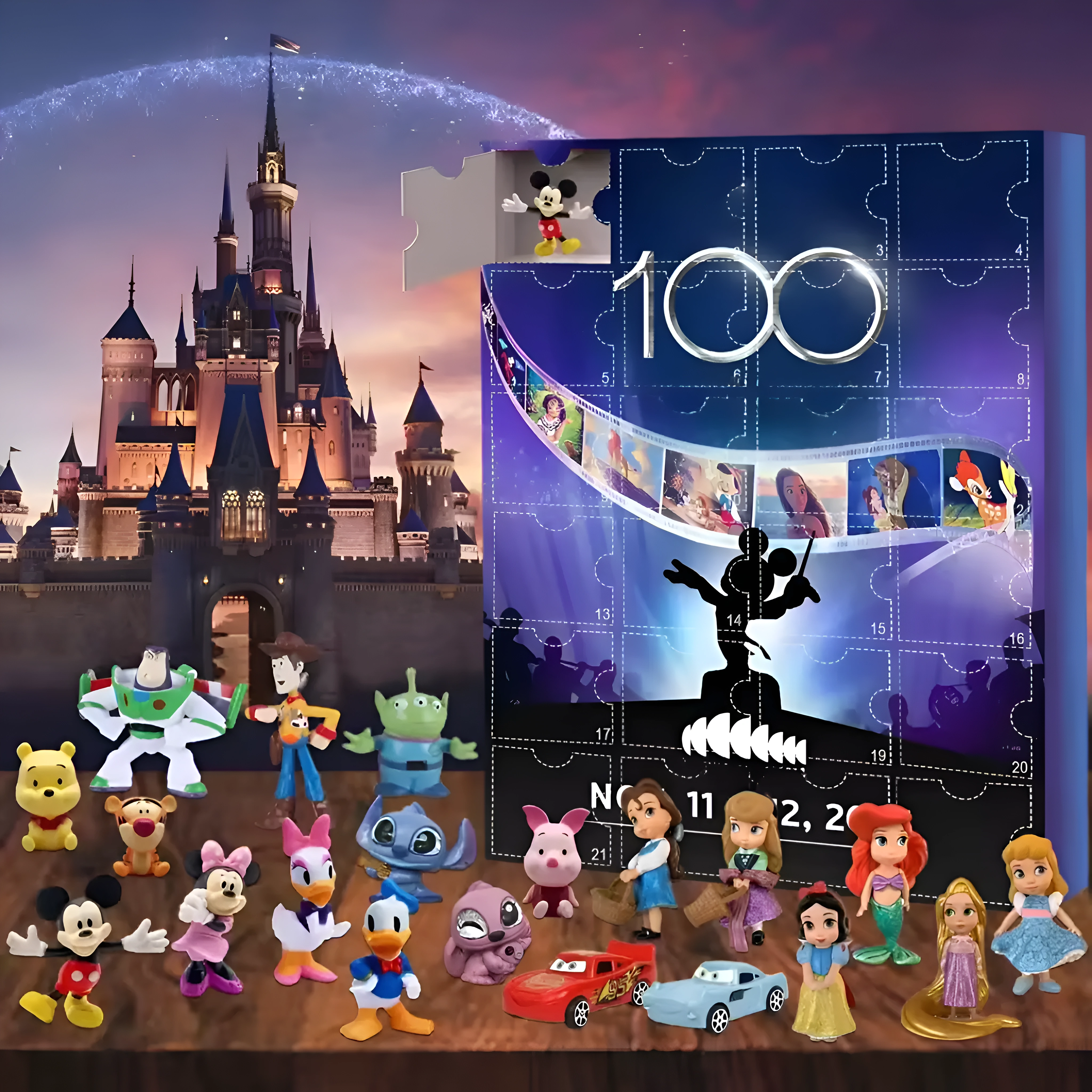 Cartoon Character Advent Calendar With Daily Surprise Figures