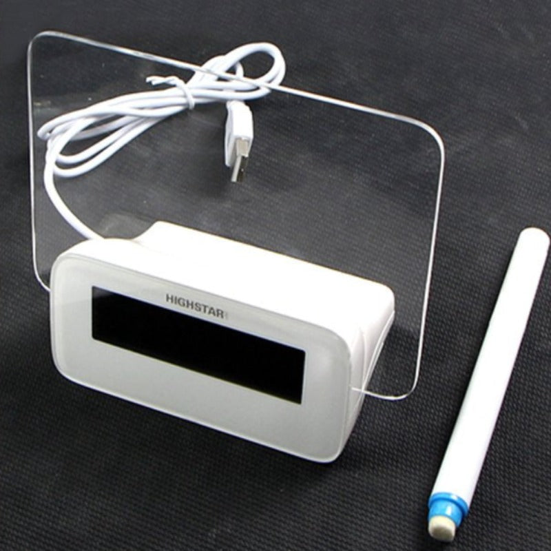 LED Fluorescent Message Board Digital Alarm Clock with 4 Port USB Hub - FREE SHIP DEALS