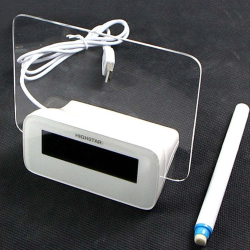LED Fluorescent Message Board Digital Alarm Clock with 4 Port USB Hub - FREE SHIP DEALS