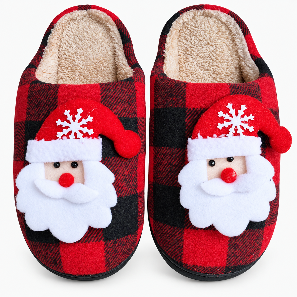 Christmas House Slippers for Women and Men Indoor Outdoor Winter Shoes