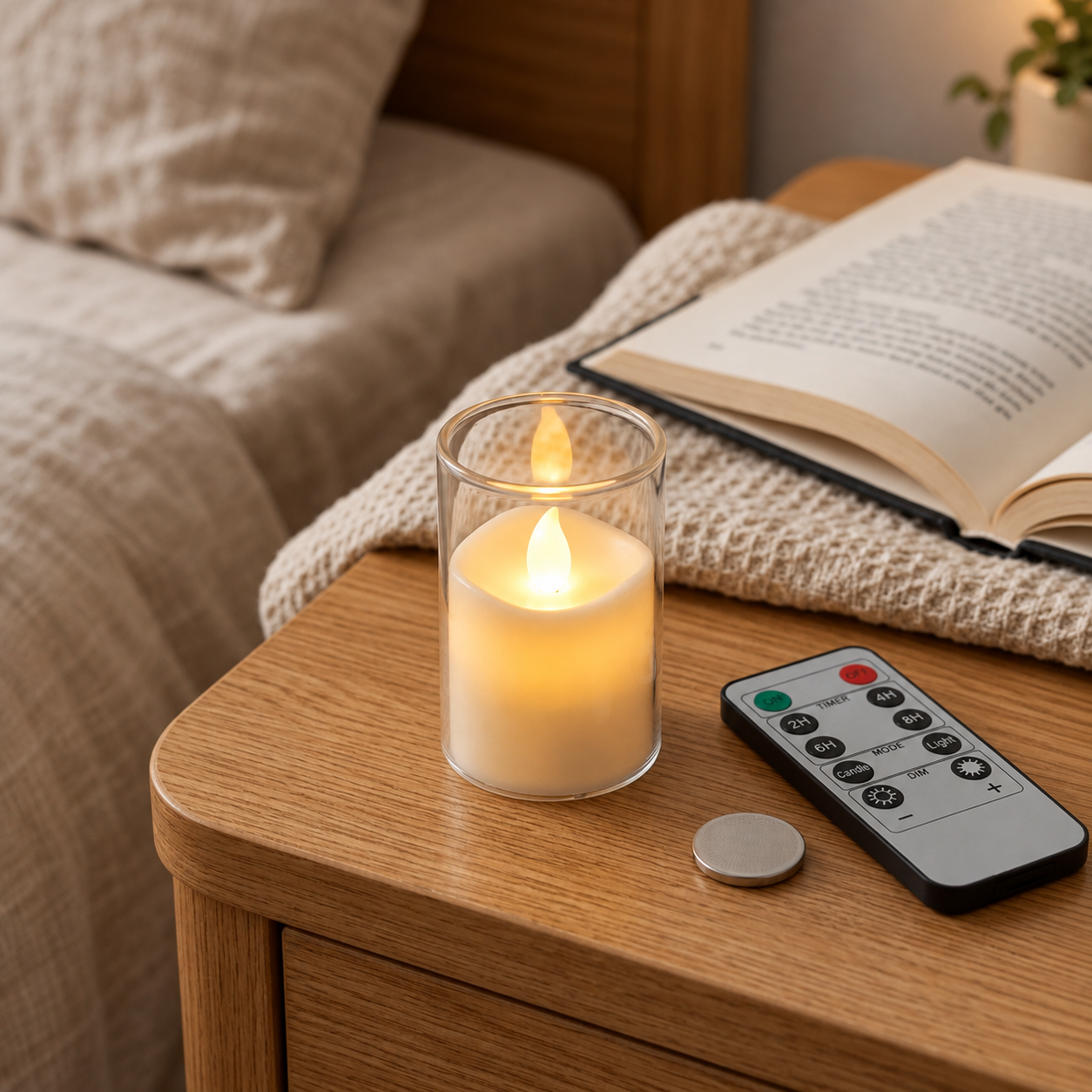 Acrylic LED Tea Lights With Remote Control For Decor