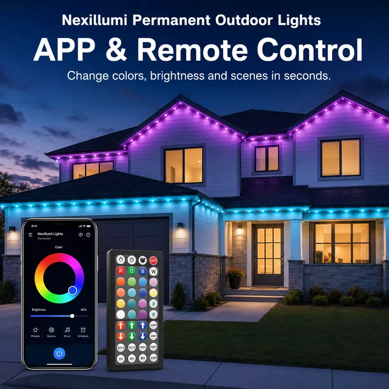 Smart Christmas Eave Lights for Outdoor Decor with App and Remote Control