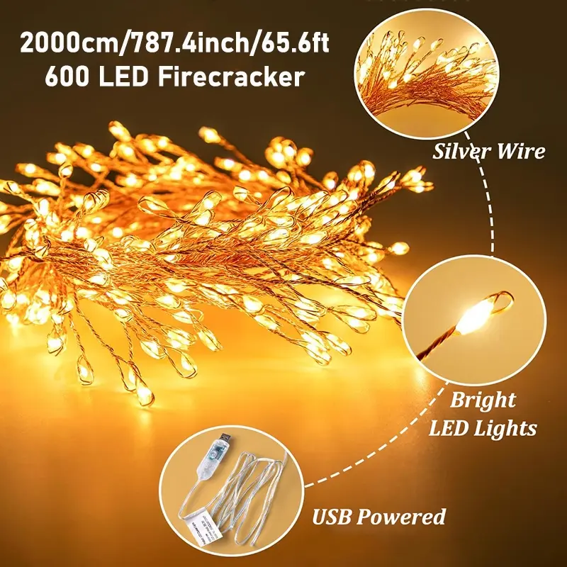  600 LEDs Fairy Lights With Remote Control For Christmas