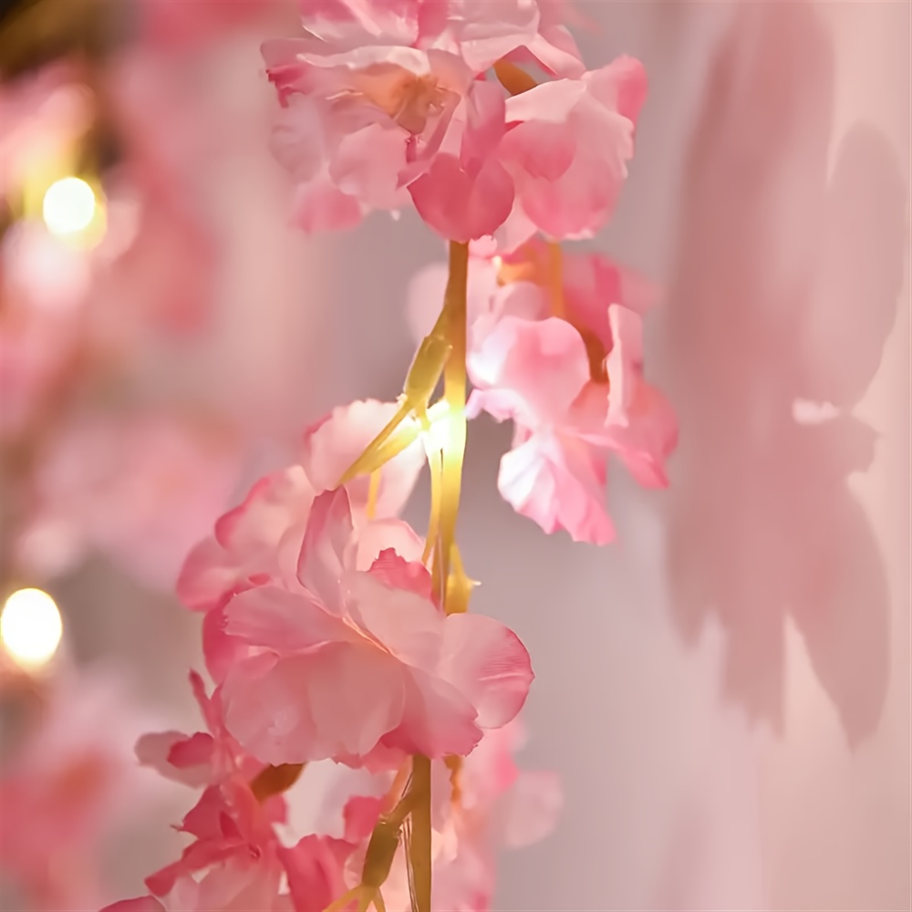 Battery Powered Cherry Blossom LED String Lights for Party and Holiday Decor