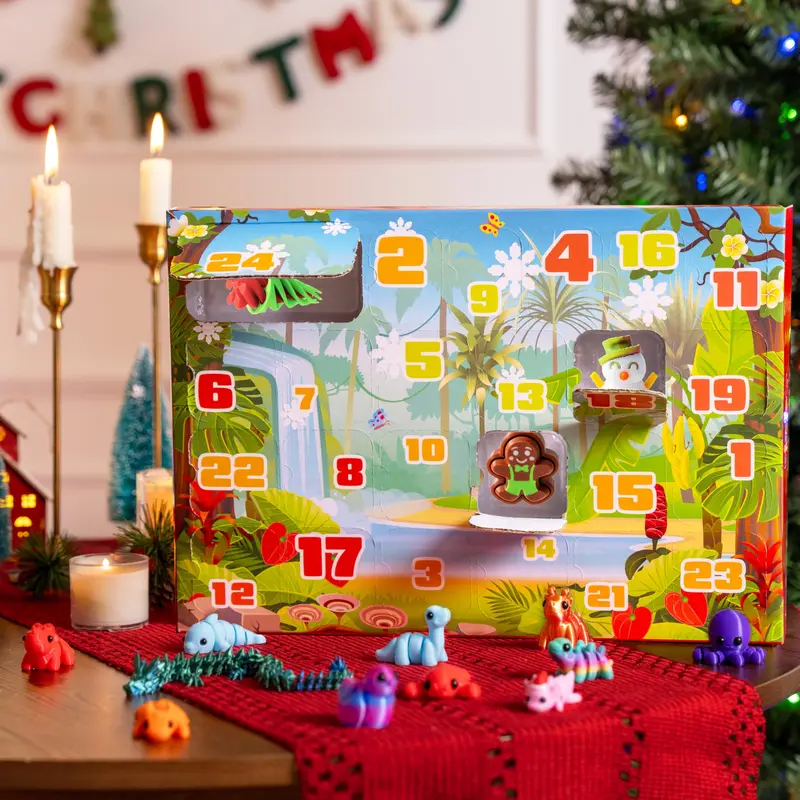 2026 Christmas Advent Calendar With 3D Printed Toys For Kids