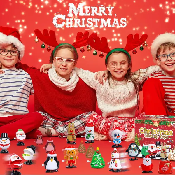 30 Pieces Christmas Wind Up Toys For Kids     
