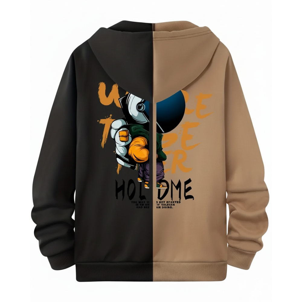 Mens Cartoon Hoodie With a Zipper For Gym And Sports