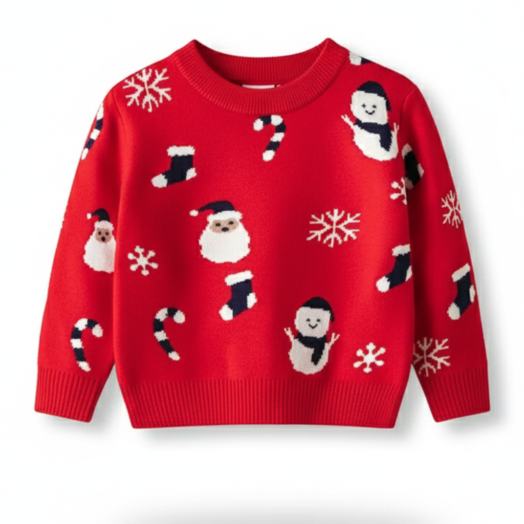 Festive Christmas Knit Sweater For Kids Collection