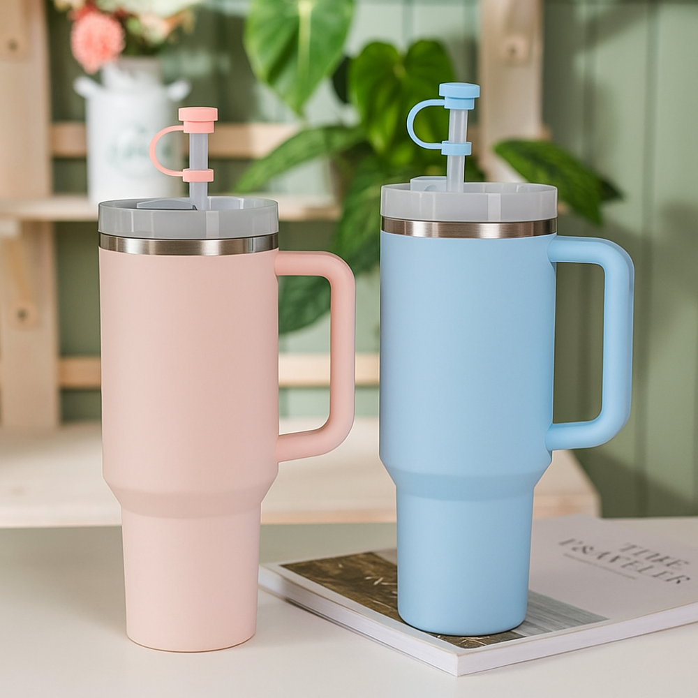 Cup Tumbler With Reusable Straw And Cleaning Brush Pack Of 6