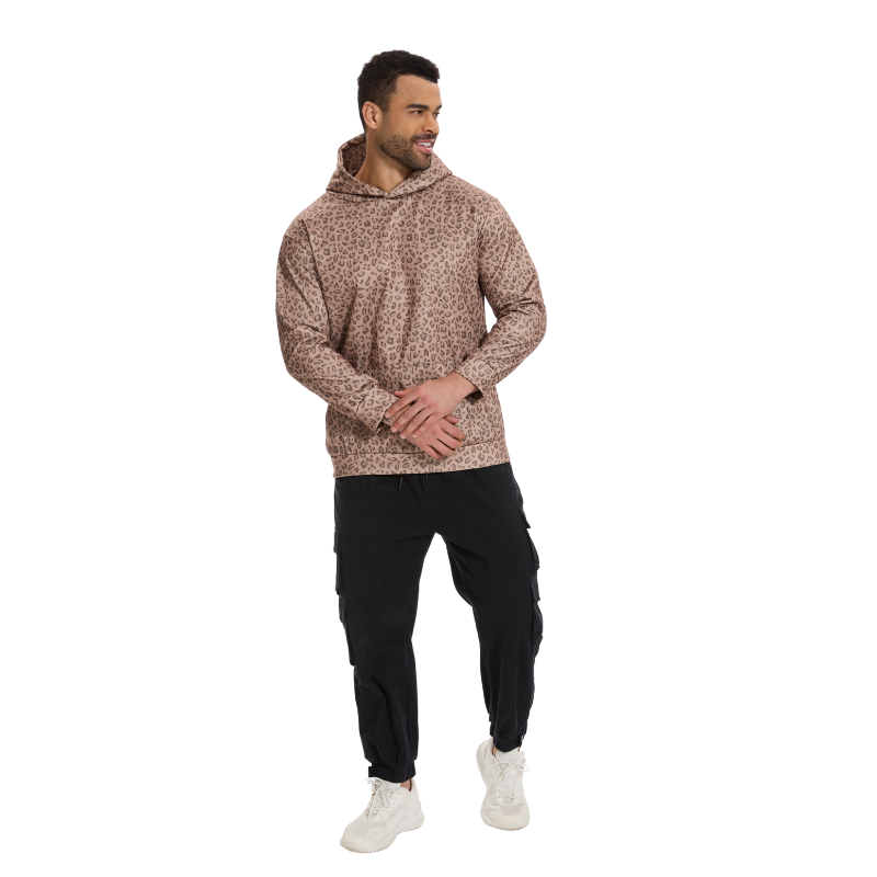 Fierce Leopard Print Hoodie-Amzemart