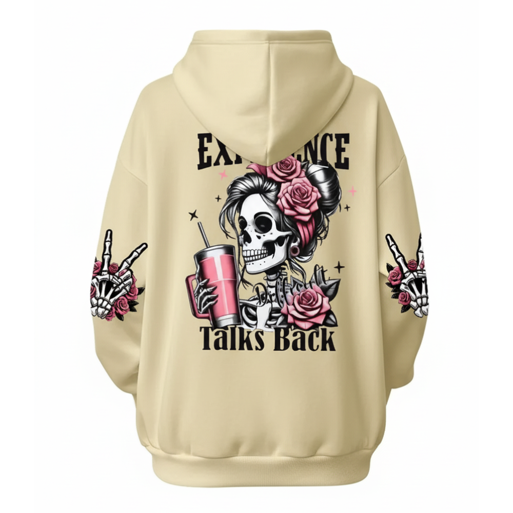 Plus Size Hooded Sweatshirt With An Adjustable Drawstring