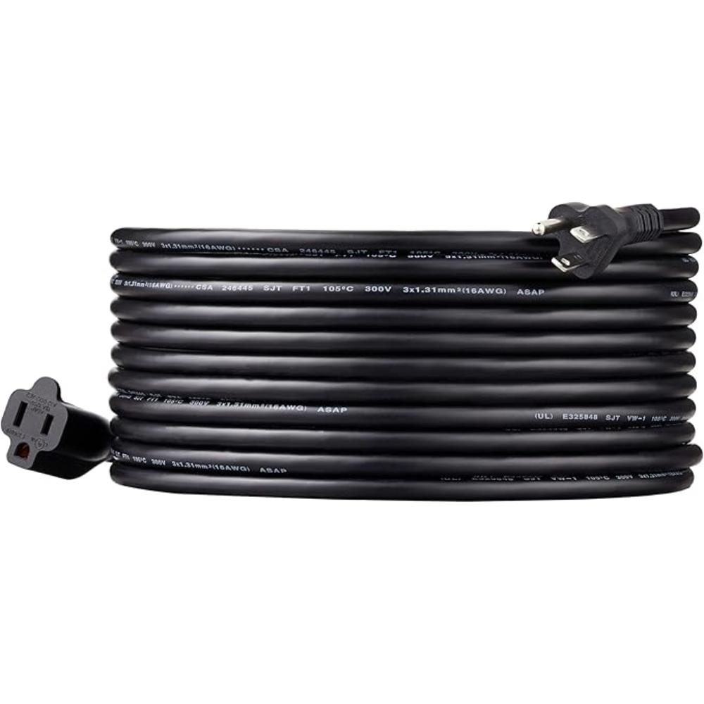 Indoor Extension Power Cord With Flat Plug