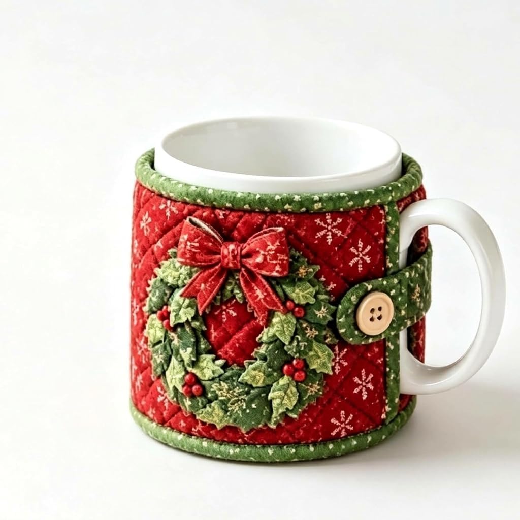 Christmas Quilted Mug Sewing Kit For Men And Women