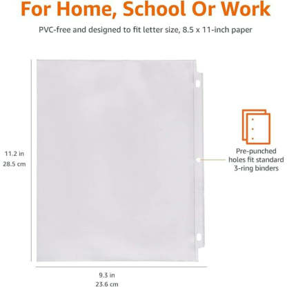 Clear Plastic Sheet Protectors With Transparent Sleeves