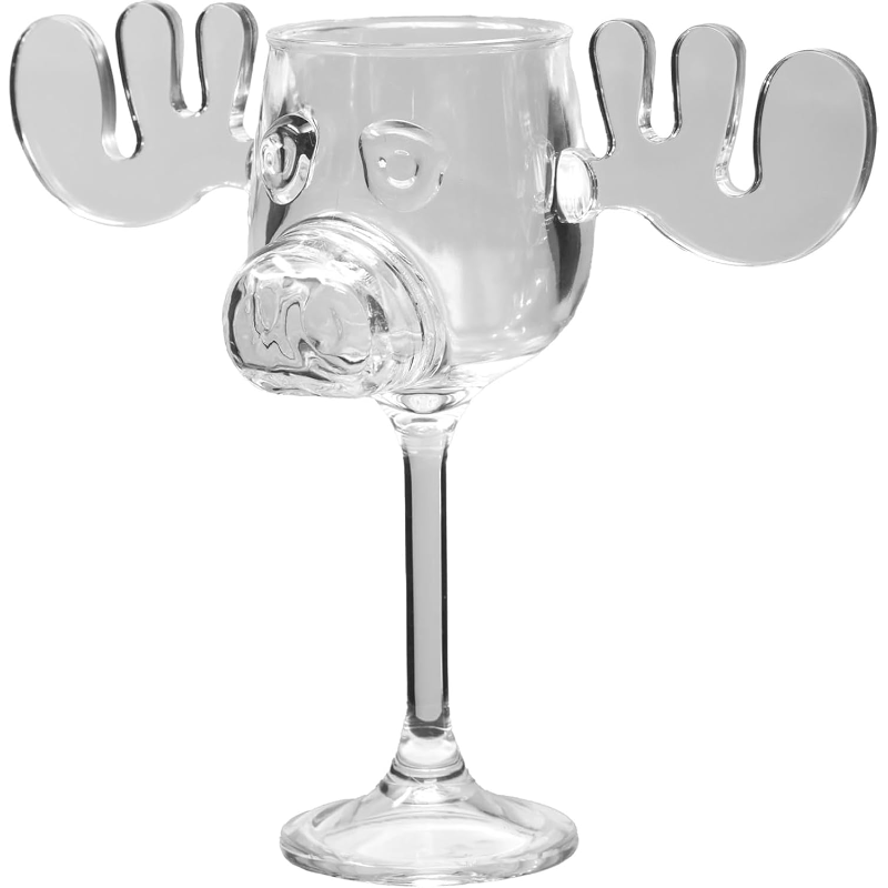 Moose Goblet Christmas Theme Stemmed Cup