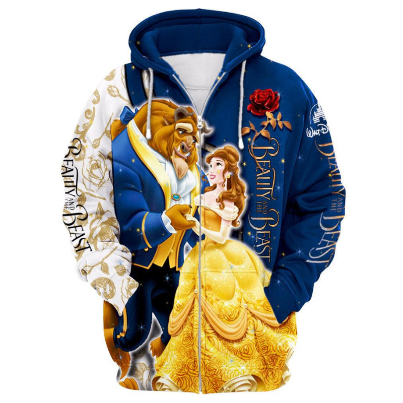 Beauty And The Beast Zip Up Hoodie