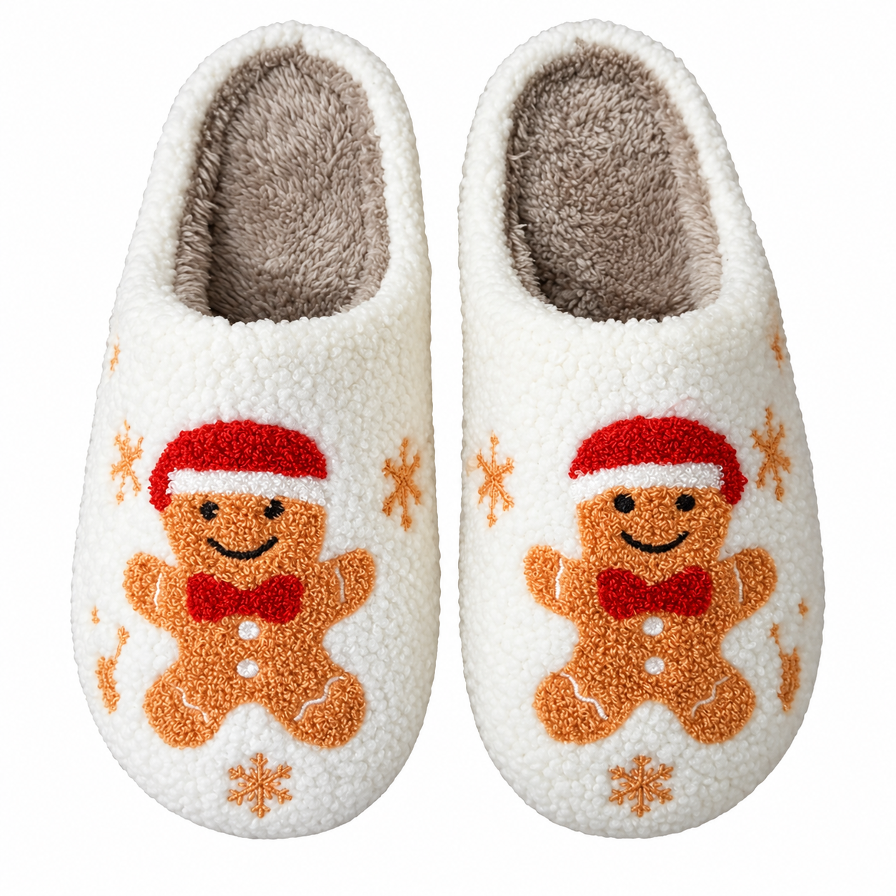 Christmas Plush Fuzzy House Slippers for Women and Men