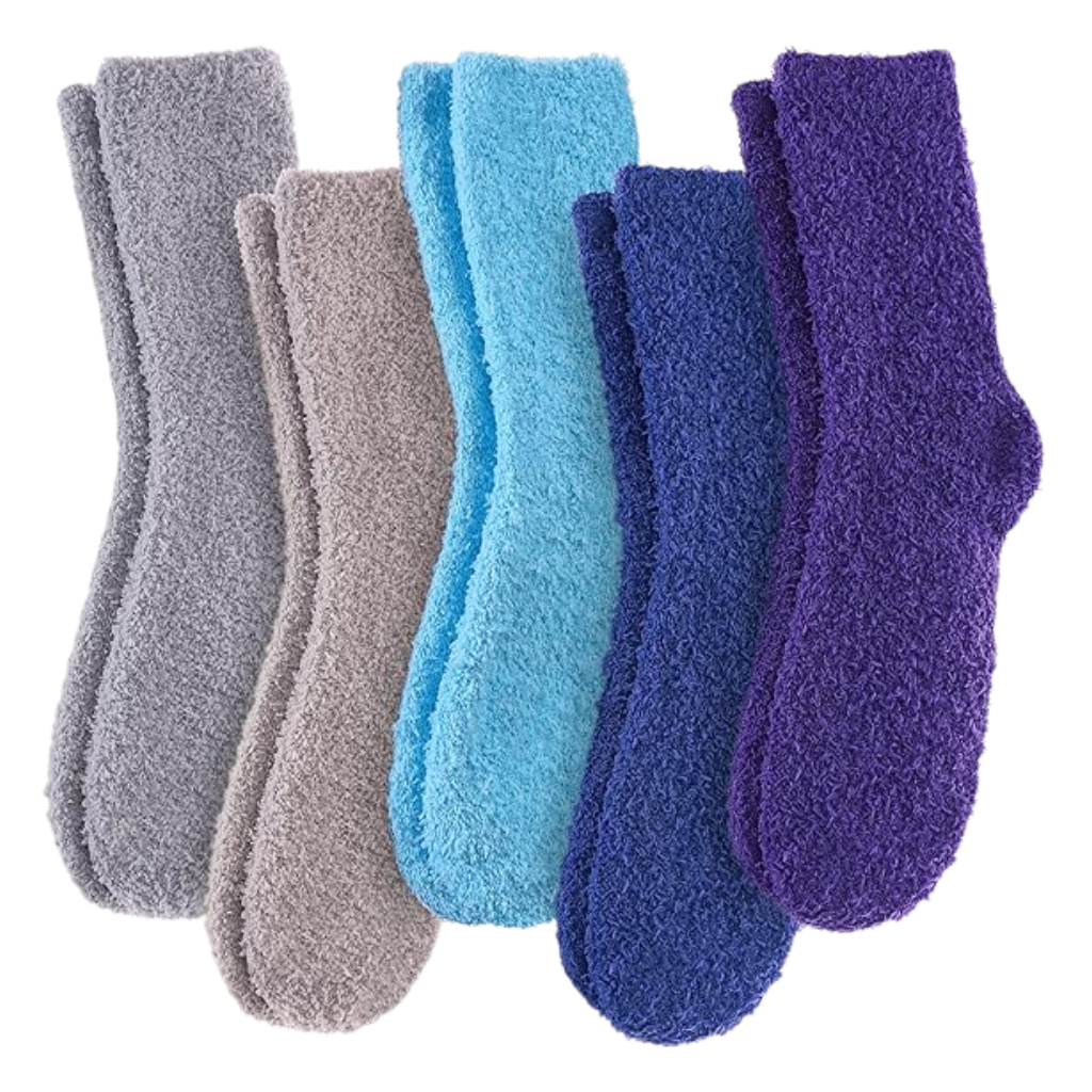 Microfiber Blend Patterned Crew Style Socks