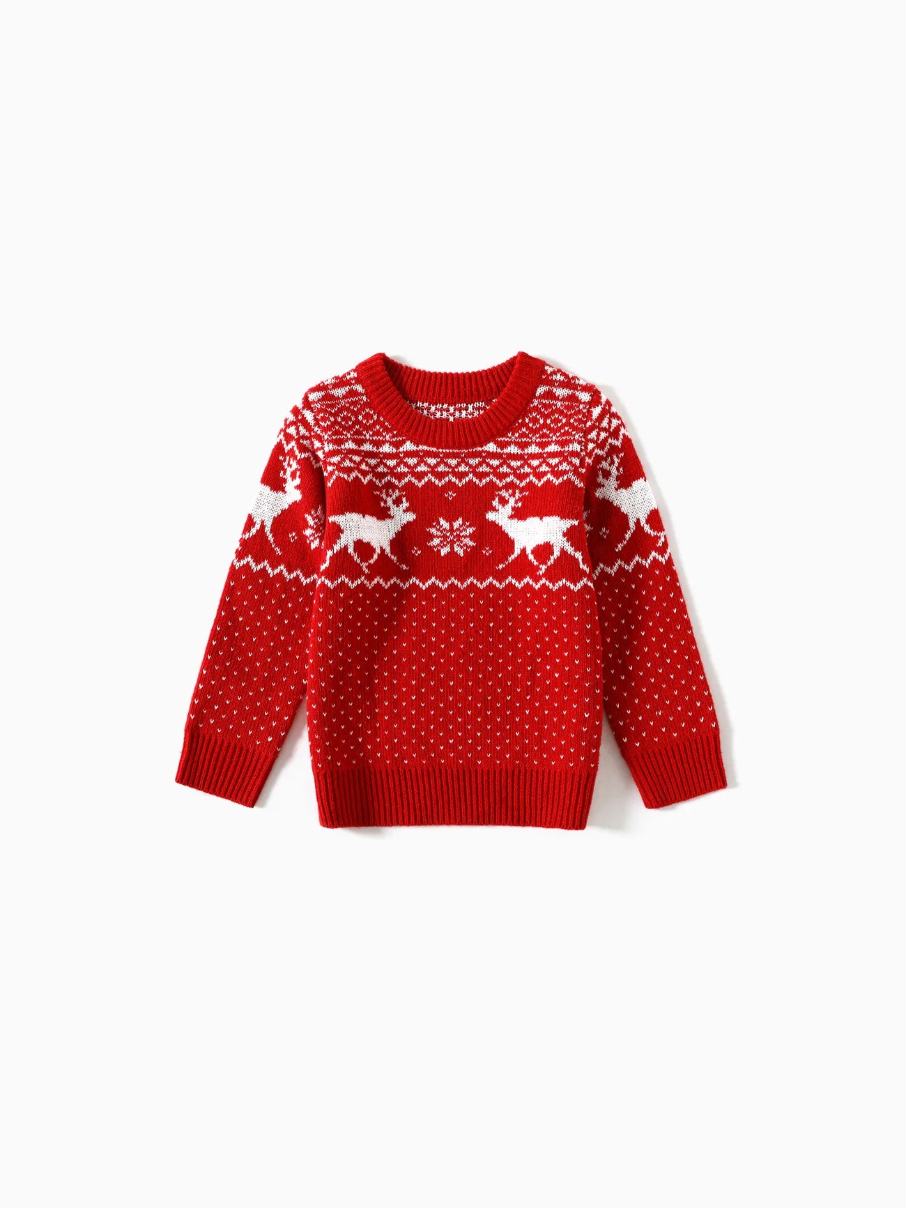 Christmas Family Matching Deer Graphic Print Knitted Sweater Set-Cozy Knit Sets