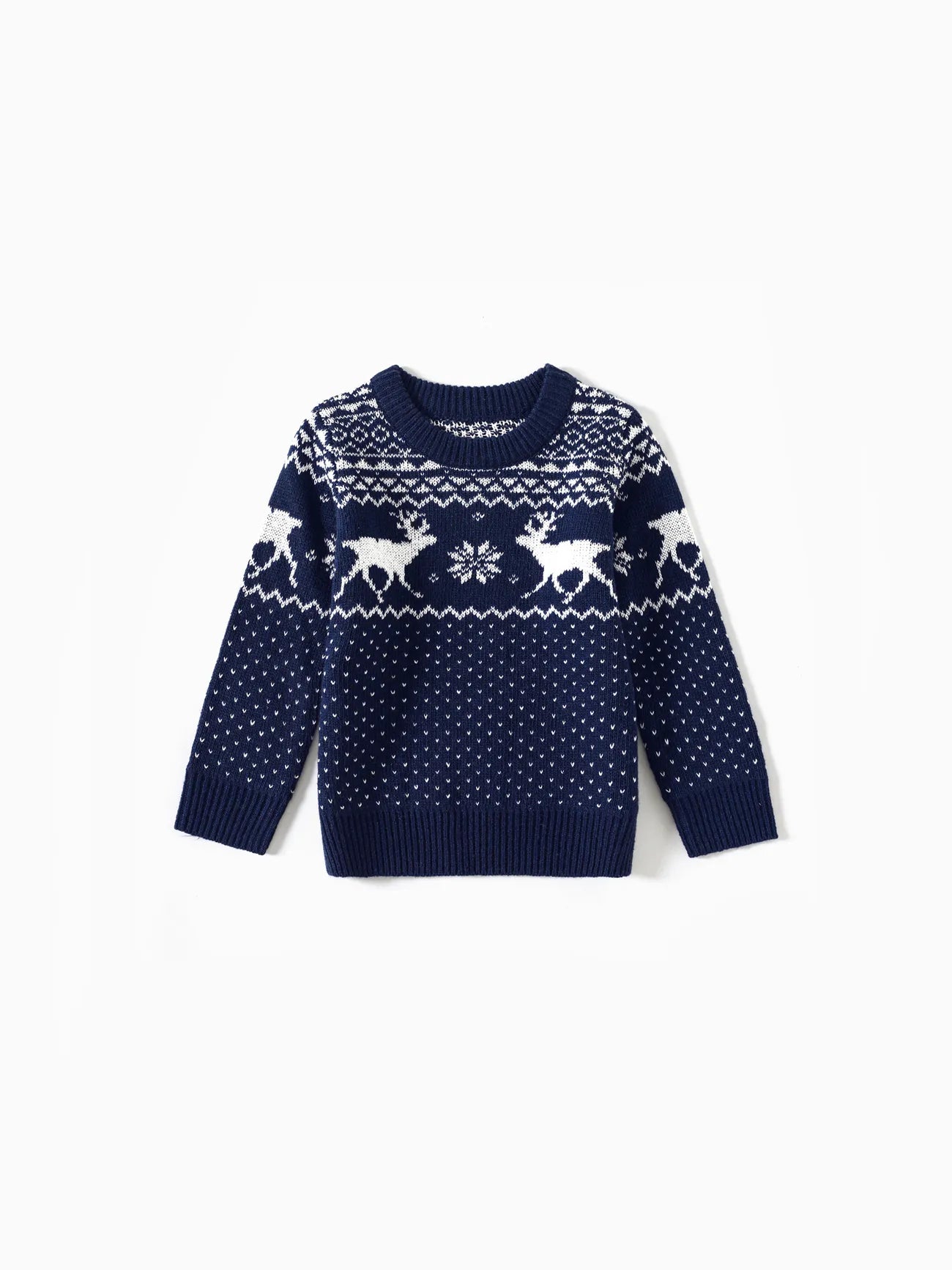 Christmas Family Matching Deer Graphic Print Knitted Sweater Set-Cozy Knit Sets
