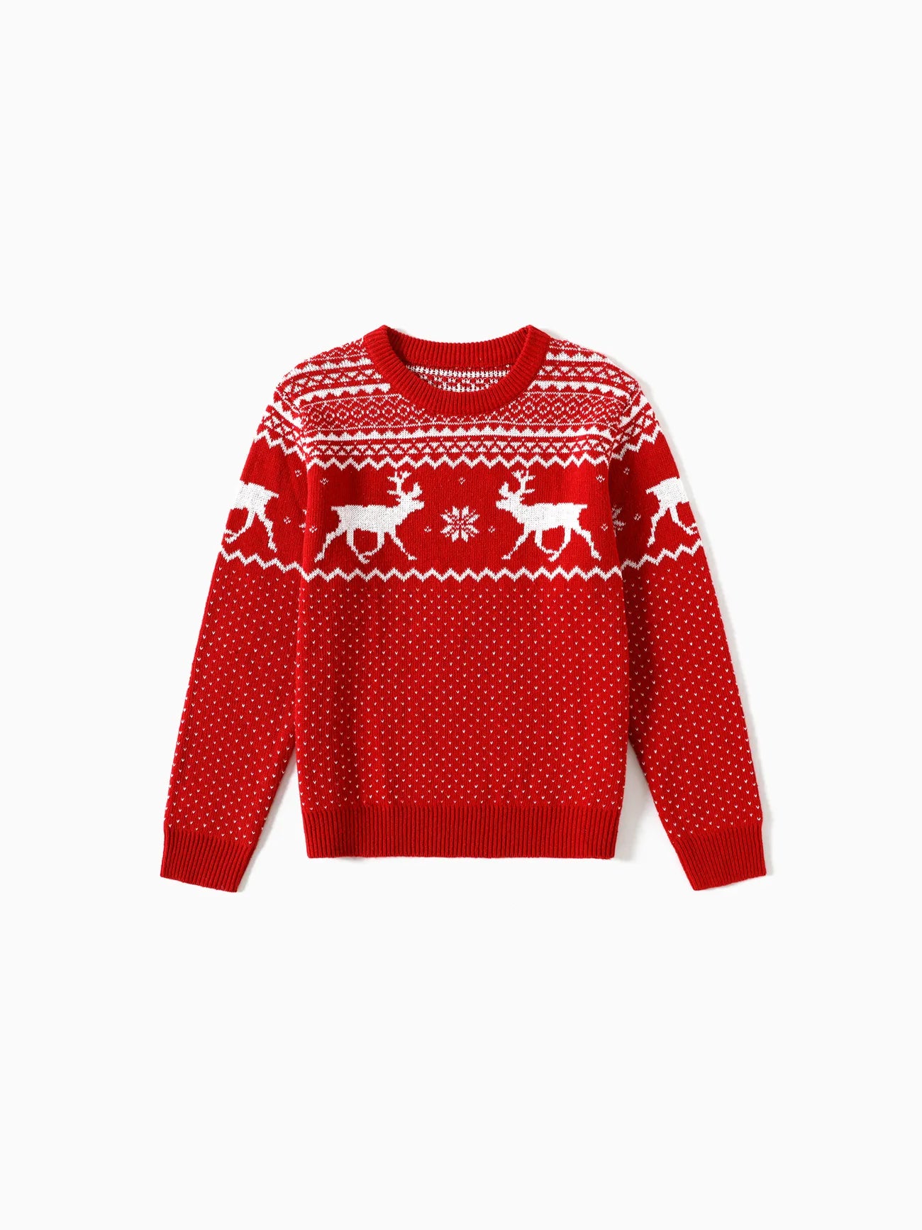 Christmas Family Matching Deer Graphic Print Knitted Sweater Set-Cozy Knit Sets