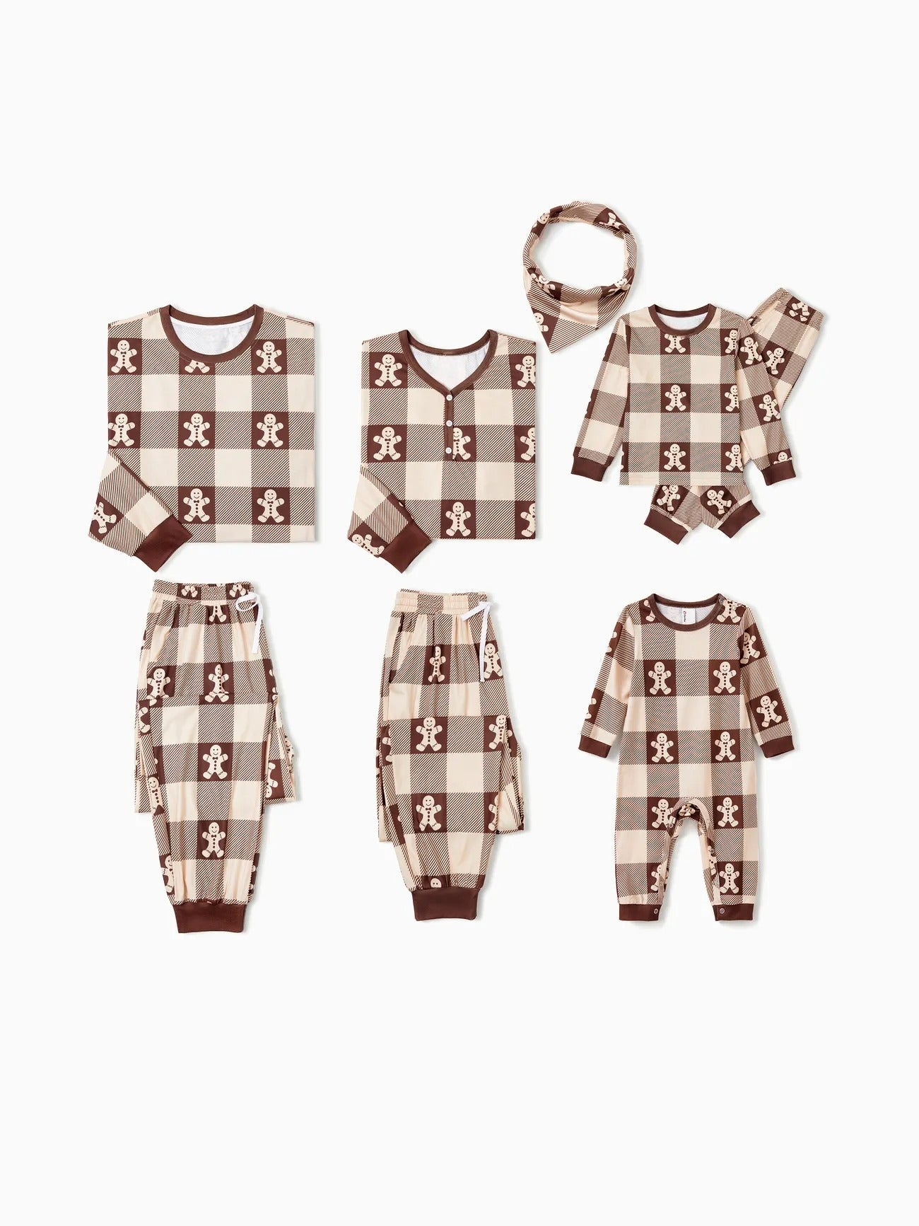 Gingerbread Plaid Family Matching Pajama Set-Original Pajamas